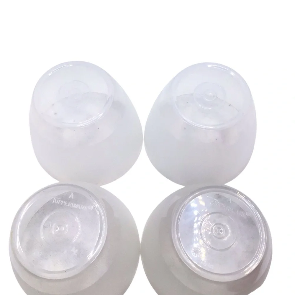 Tupperware #148 Refrigerator Bowls Set 4 Magenta Lids 14oz Stacking Containers